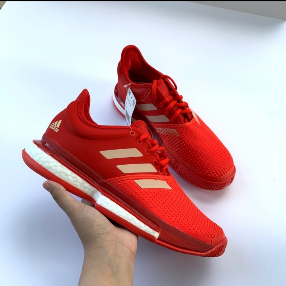 Adidas SoleCourt Boost Tennis Shoes Red